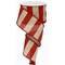 2.5" Royal Canvas Wide Stripe Ribbon: Natural & Red (10 Yards)